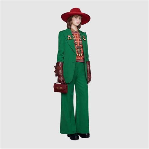 tailleur gucci donna verde|Giacche Gucci in Tweed Verde taglia 42 IT .